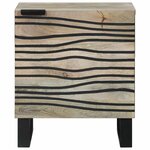 vidaXL Tables de chevet 2 Pièces Naturel 40 x 33.5 x 46 cm
