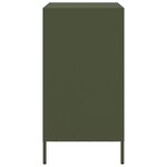 vidaXL Buffet vert olive 68x39x73 5 cm acier laminé à froid