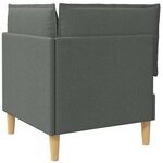 vidaXL Canapé d'angle avec rangement Gris foncé Tissu