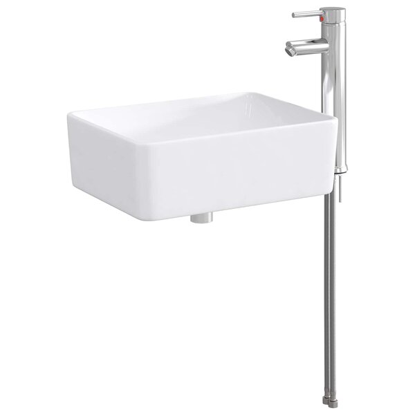 vidaXL Lavabo de salle de bains Chrome 40 5 x 30 5 x 13 cm métal