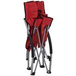vidaXL Chaises de plage pliables lot de 2 Rouge Tissu