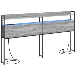 vidaXL Tête de lit de rangement Sonoma gris 180 cm Bois d'ingénierie