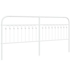 vidaXL Tête de lit métal blanc 193 cm