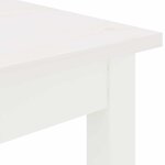 vidaXL Table de bar Blanc 110 x 55 x 105 cm Bois de pin massif