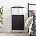 vidaXL Cabinet de chevet Chêne noir 41 x 31 x 80 cm Bois d'ingénierie
