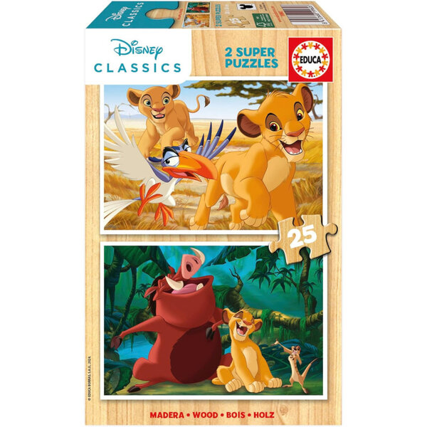 Puzzle - Le Roi Lion - Disney - 2x25 pièces - 26x18cm - Dès 4 ans - Educa