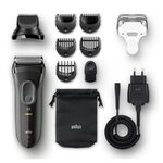 Braun series 3 shave&style 3000bt rasoir électrique avec tondeuse a barbe - noir