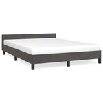 vidaXL Cadre de lit sans matelas gris foncé 140x190 cm velours