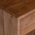 vidaXL Table de chevet Marron 63 x 30 x 79 cm Bois de Mahogany Massif