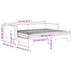 vidaXL Lit de jour avec gigogne et matelas crème 80x200 cm tissu