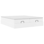 VidaXL Cadre de lit ottoman avec matelas blanc 200x200 cm similicuir