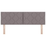 vidaXL Tête de lit avec des lumières à LED Réglable Taupe 144 cm tissu