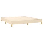 vidaXL Sommier à lattes de lit avec matelas LED Crème 180x200 cm Tissu