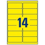 Pqt de 280 étiquettes universelles jaunes enlevables 99,1x38,1mm sur 20 feuilles avery zweckform