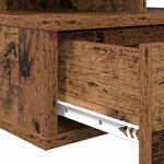 vidaXL Table de nuit flottante avec tiroir Bois ancien 40 x 31 x 27 cm