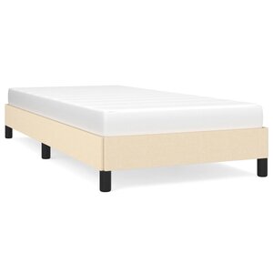 vidaXL Cadre de lit Crème 100 x 200 cm Tissu