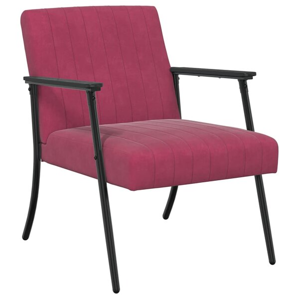 vidaXL fauteuil Bordeaux 59 x 75 x 78 cm Velours