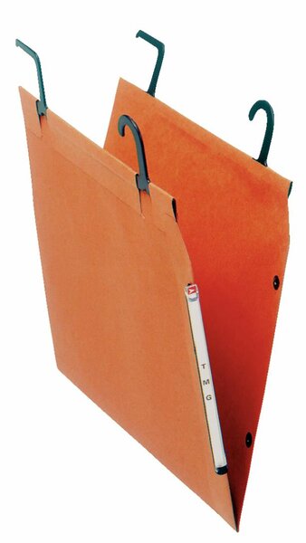 Boîte de 25 dossiers suspendus TMG tube kraft Orange fond V ESSELTE