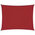 vidaXL Voile de parasol tissu oxford rectangulaire 6x7 m rouge