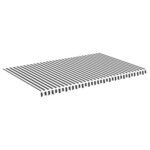 vidaXL Tissu de remplacement pour auvent Anthracite et blanc 5x3 m