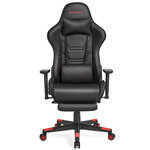 Fauteuil gaming chaise de bureau ergonomique pivotant dossier inclinable accoudoirs 3d repose-pieds support lombaire appui-tête capacité de charge 150 kg noir 12_0005919