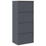 vidaXL Armoire de rangement Anthracite 60 x 40 x 140 cm Acier