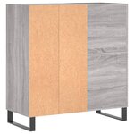 vidaXL Armoire à disques sonoma gris 84 5x38x89 cm bois d'ingénierie
