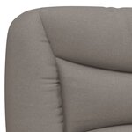 vidaXL Coussin de tête de lit Hvar taupe 180 cm tissu