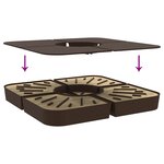vidaXL Ensemble de base de parasol pour parasols à pied croisé 4Pièces PP