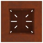 vidaXL Foyer de cheminée Marron 60 x 60 x 50 cm Acier patiné