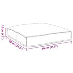 vidaXL Coussin Tissu Oxford Beige 80 x 80 x 12 cm