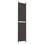 vidaXL Cloison de séparation 3 panneaux Marron 150x220 cm Tissu