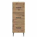 vidaXL Armoire à tiroirs 33 x 34 5 x 89 5 cm Bois d'ingénierie