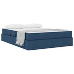vidaXL Lit avec rangement et matelas Bleu 140 x 190 cm Polyester