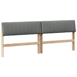 vidaXL Tête de lit capitonnée Gris foncé 200 cm Pin massif
