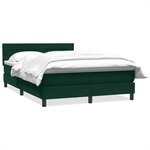 vidaXL Sommier à lattes de lit et matelas vert foncé 160x210cm velours