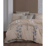 Parure de lit - housse de couette 220 x 240 + 2 taies d'oreiller 60 x 60 coton renforcé - Beige