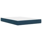 vidaXL Cadre de lit avec matelas Bleu 140 x 190 cm Velours