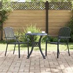 vidaXL Chaise 2 Pièces Anthracite 56 x 65 x 89cm Acier