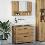vidaXL Ensemble de mobilier de salle de bain 2 Pièces chêne artisanal
