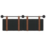 vidaXL Tête de lit suspendue Uni Noir 130 x 55 x 5 cm PU antique