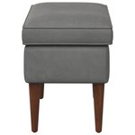 vidaXL Pouf Gris foncé 55 x 35 x 41 cm Velours