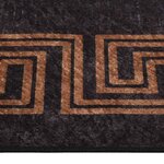 vidaXL Tapis lavable noir et doré 120x170 cm antidérapant