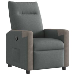 vidaXL Fauteuil inclinable Gris foncé Tissu