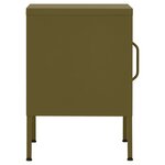 vidaXL Tables de chevet 2 Pièces Vert olive 35x35x51 cm Acier