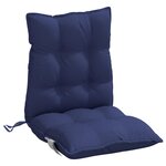vidaXL Coussins de chaise à dossier bas lot de 6 bleu marine