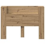 vidaXL Cabinet de Tête de Lit avec LED avec étagère Chêne Artisanal