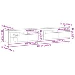 vidaXL Meubles TV 2 Pièces avec lumières LED en bois d'ingénierie chêne noir
