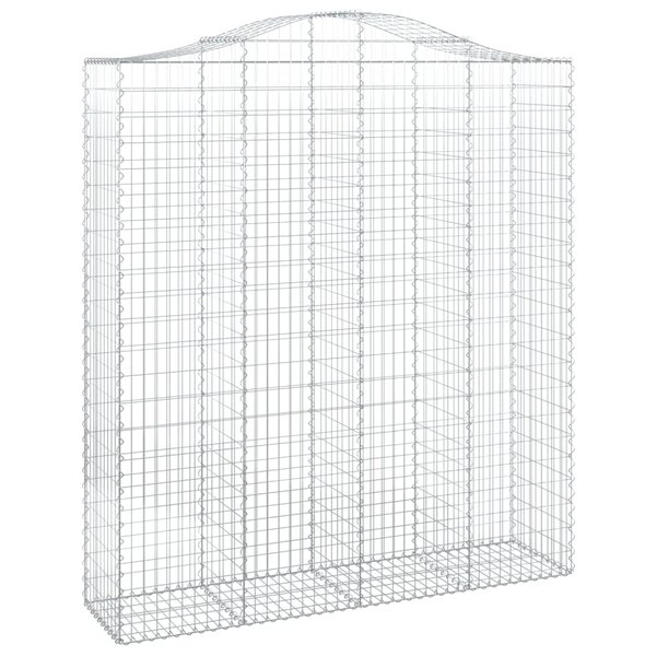 vidaXL Panier de gabions arqué 200x50x220/240 cm Fer galvanisé