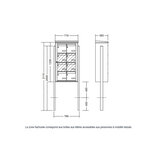 Bloc collectif Leabox  2x4  grade 3  simple face  Extérieur  fixation sur pieds à sceller  Blanc neige  RAL 9016 finition brillante